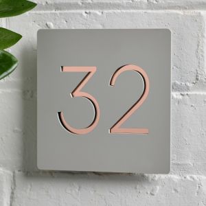 Modern Contemporary Acrylic House Sign - Amalfi 20cm x 20cm