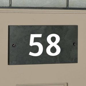 Slate House Number 10cm x 20cm