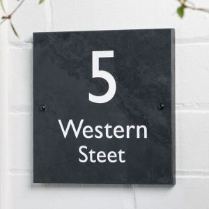 Slate House Sign 20cm x 20cm