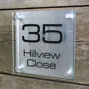 Modern House Sign Acrylic & Aluminium