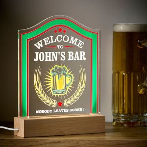 Personalised Man Cave Bar LED Light