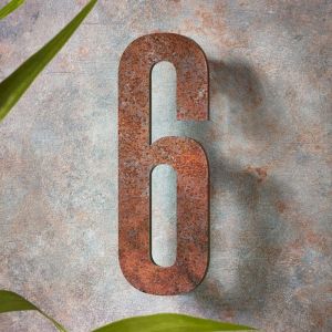 Rust Effect Acrylic Cut House Number 20cm